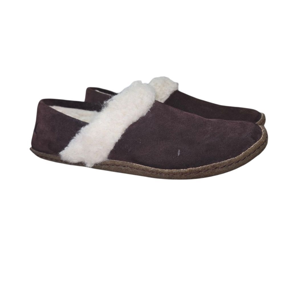SOREL Nakiskatm Slipper II (Cattail/Natural) Women’s Suede Sherpa Slippers Sz 9